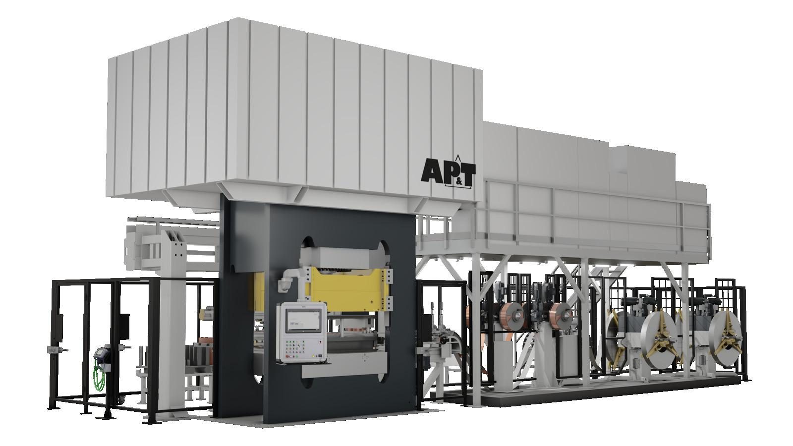 AP&T’s production lines for HEP plates promise high precision, high efficiency, stable operation, and low energy consumption, and are delivered as complete, turnkey solutions for in-house production of heat exchanger plates.